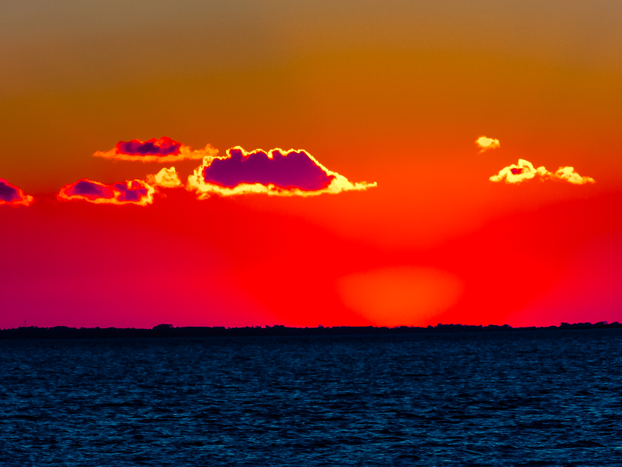 Solnedgang Rudkøbing havn