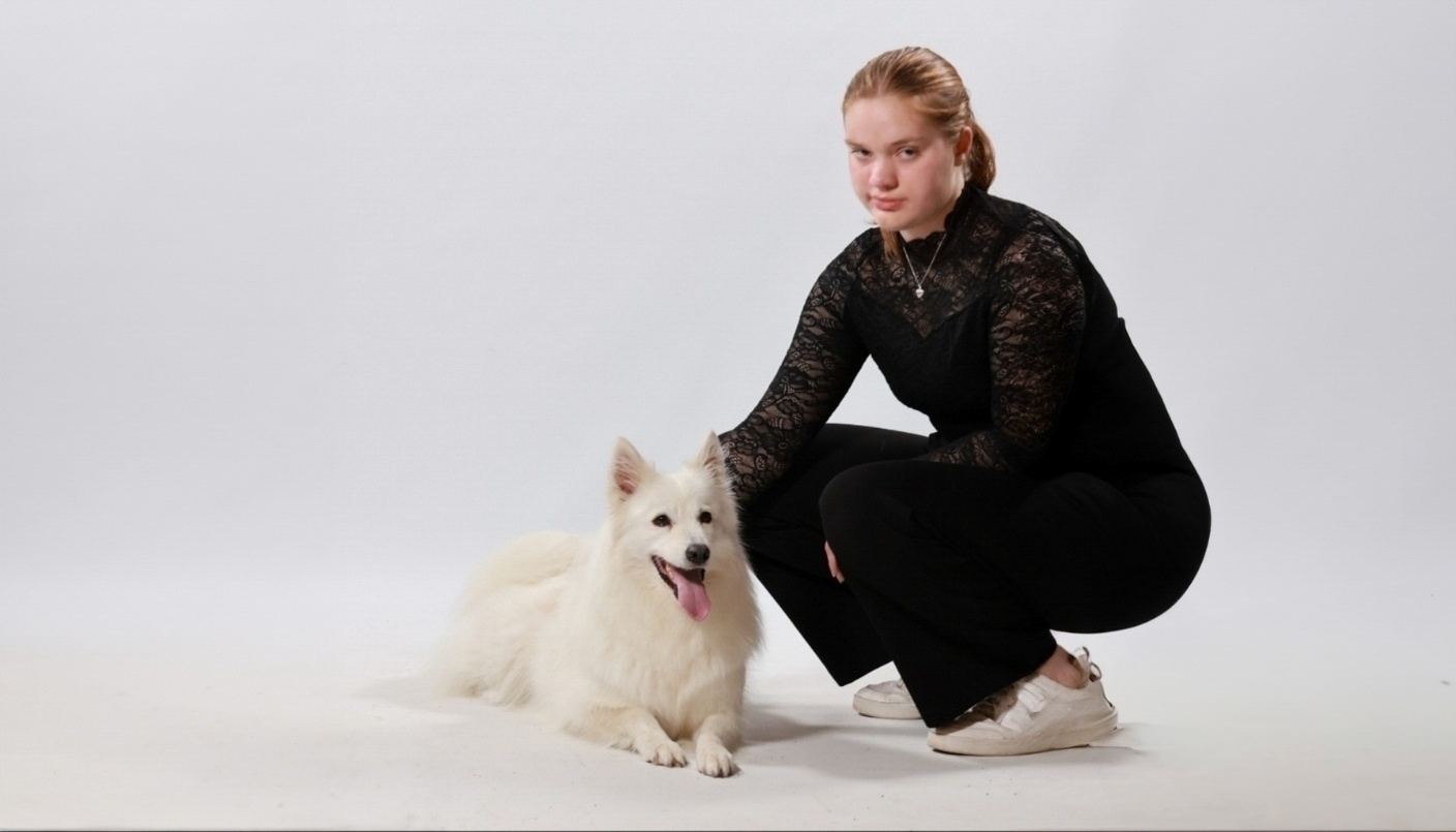 Model med hund
