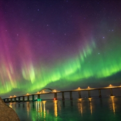 Nordlys over Langelandsbroen
